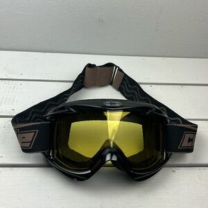 CASTLE Universal & Unisex Reflective Yellow Ski Snow Googles Adjustable Strap